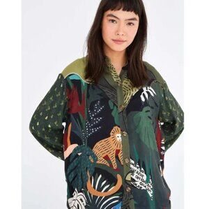 Farm Rio Animal Shirt - Military Forest